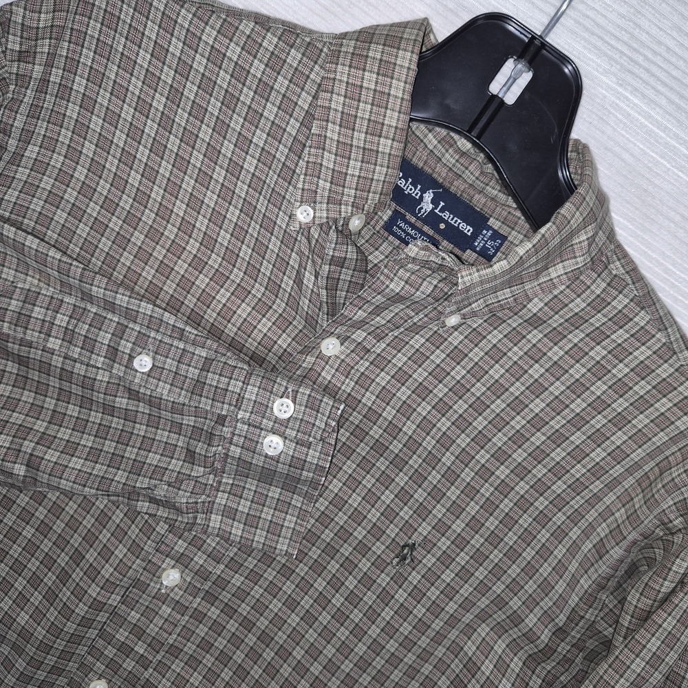 Ralph Lauren Yarmouth Button Down Shirt Plaid Men's 15.5